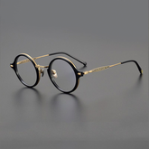 Manson Vintage Acetate Titanium Round Glasses Frame