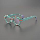 Saxan Matte Acetate Round Glasses Frame