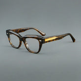 Wood Acetate Oval Retro Glasses Frame