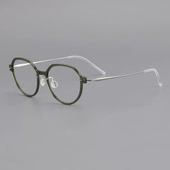 Donnalyn Ultra light Titanium Geometric Glasses Frame