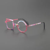 Peach Retro Titanium Glasses Frame
