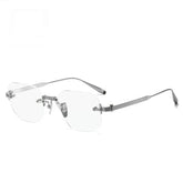 Spurs Retro Rimless Titanium Glasses Frame