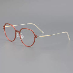 Donnalyn Ultra light Titanium Geometric Glasses Frame