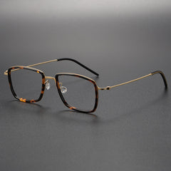 Noya Handmade Screwless Titanium Rectangle Glasses Frame