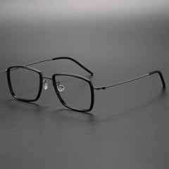 Noya Handmade Screwless Titanium Rectangle Glasses Frame