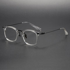 Norman Acetate Titanium Rectangle Glasses Frame
