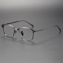 Stephanie Handmade Titanium Rectangle Glasses Frame