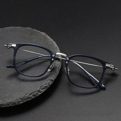 Norman Acetate Titanium Rectangle Glasses Frame