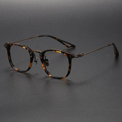 Norman Acetate Titanium Rectangle Glasses Frame