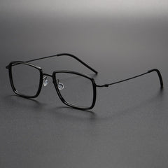 Noya Handmade Screwless Titanium Rectangle Glasses Frame