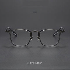 Norman Acetate Titanium Rectangle Glasses Frame