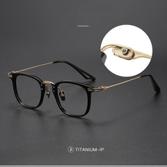 Norman Acetate Titanium Rectangle Glasses Frame