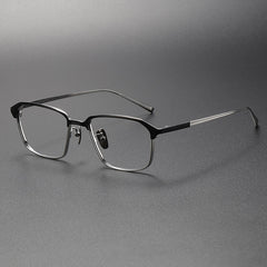 Stephanie Handmade Titanium Rectangle Glasses Frame