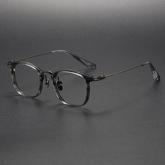 Norman Acetate Titanium Rectangle Glasses Frame