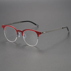 Robert Handmade Acetate Titanium Round Glasses Frame