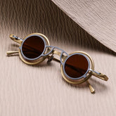 VT Round Titanium Glasses Frame With Magnetic Sunglasses Clips