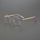 Bevin Round Titanium Glasses Frame Round Frames Southood Purple