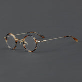 Botolf Vintage Round Acetate Glasses Frame Round Frames Southood Brown Leopard
