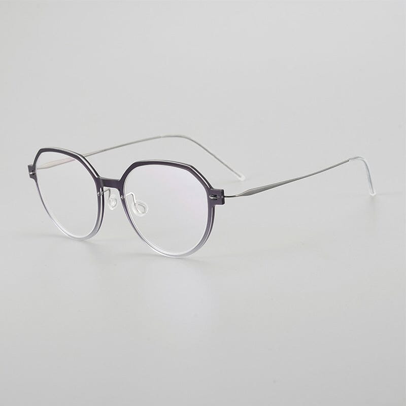 Donnalyn Ultra light Titanium Geometric Glasses Frame Geometric Frames Southood Gradient gray