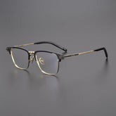 Eboney Titanium Square Glasses Frame Rectangle Frames Southood Black Gold