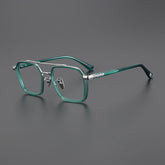 Keller Ultralight Vintage Double Bridge Titanium Glasses Frame Aviator Frames Southood Green
