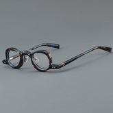 Lennon Personality Funny Small Acetate Glasses Frame Round Frames Southood Purple Leopard