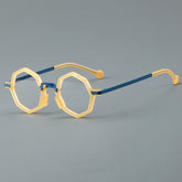 Paco Retro Acetate Glasses Frame Geometric Frames Southood Yellow Blue