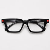 Paz Vintage Square Glasses Frame Rectangle Frames Southood Black Red