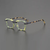 Uni Vintage Square Acetate Glasses Frame Rectangle Frames Southood Yellow Green