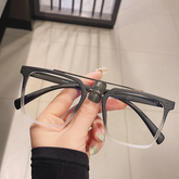 Katrece Wood Grain Square Glasses Frame