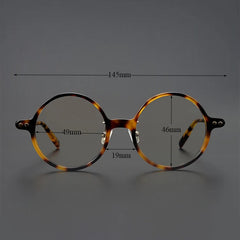 Nedaa Hand Craft Retro Tortoise Round Glasses Frame