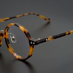 Nedaa Hand Craft Retro Tortoise Round Glasses Frame