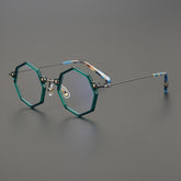 Rod Acetate Titanium Geometric Glasses Frame