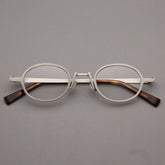 Alden Retro Alloy Glasses Frame oval frame Southood Silver
