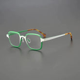 Joben Square Titanium Glasses Frame Rectangle Frames Southood Green White