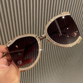 Becky Luxury CZ Rhinestone Oversized Sunglasses