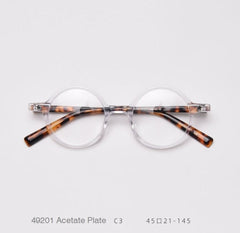 Kirk Acetate Retro Round Glasses Frame
