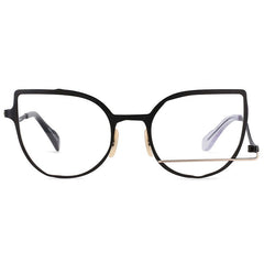 Riley Cat Eye Metal Irregular Glasses Frames