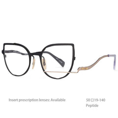 Riley Cat Eye Metal Irregular Glasses Frames