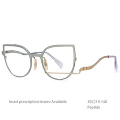 Riley Cat Eye Metal Irregular Glasses Frames