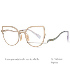 Riley Cat Eye Metal Irregular Glasses Frames