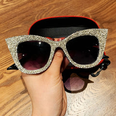 Olga Rhinestones Cat Eye Glasses Frame