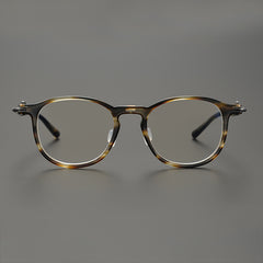 Eduardo Vintage Acetate Titanium Round Glasses Frame