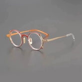 Shig Round Titanium Glasses Frame Round Frames Southood Gold