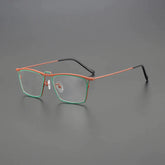 Takai Rectangle Titanium Glasses Frame Rectangle Frames Southood Green Red