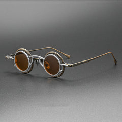 GO Round Titanium Glasses Frame With Magnetic Sunglasses Clips