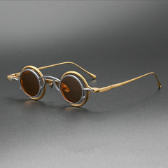 GO Round Titanium Glasses Frame With Magnetic Sunglasses Clips