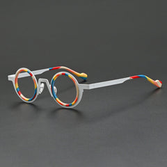 Jago Titanium Acetate Round Glasses Frame