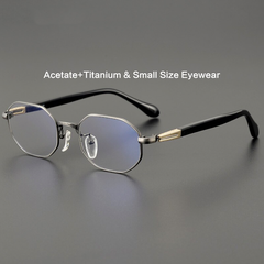 Matilda Titanium+Acetate Legs Rectangle Glasses Frame