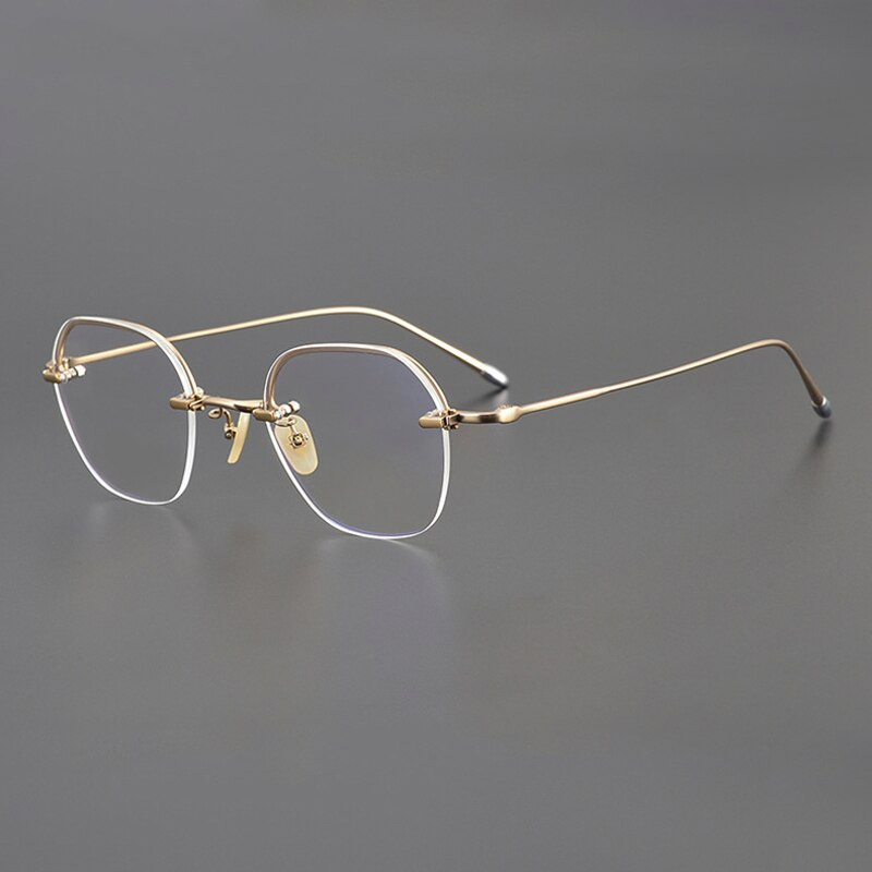 Lucas Quality Vintage Titanium Rimless Glasses Frame